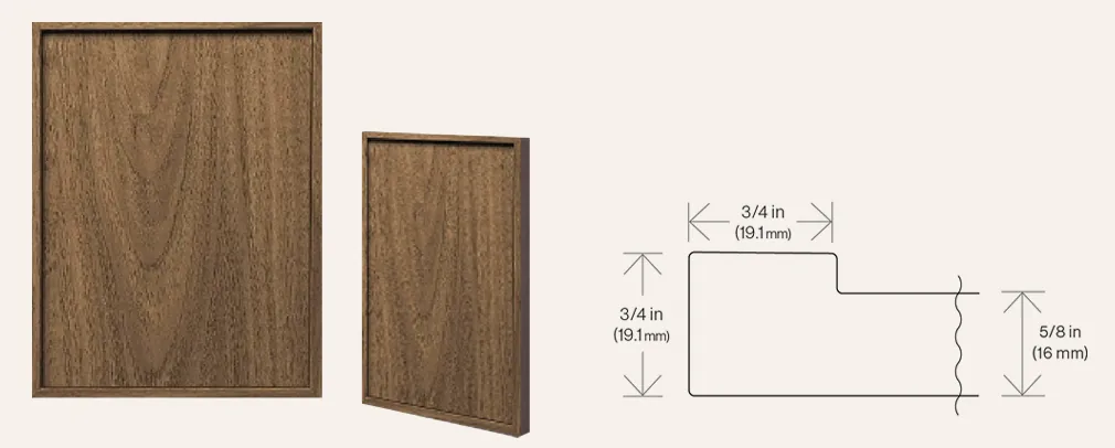 Slim shaker door profiles